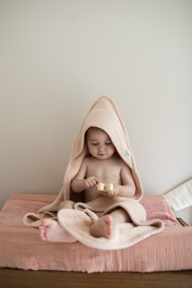 Hooded towel - Cocoon Blush